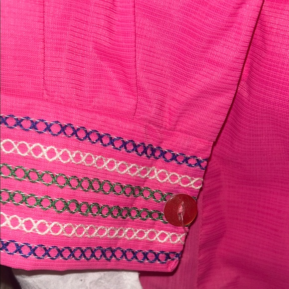 Vintage Pink Long-Sleeve Blouse. Front pockets, metal zipper. made in England - Picture 2 of 8